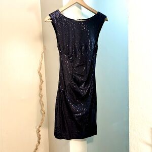 Alexia Admor cocktail dress, navy with sequins detail